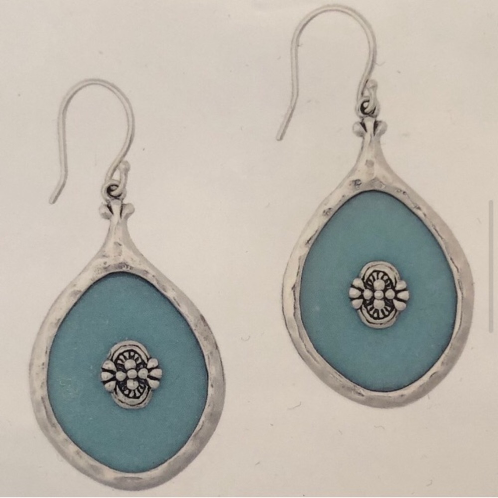 Rare Silpada Sterling Silver Amazonite Earrings